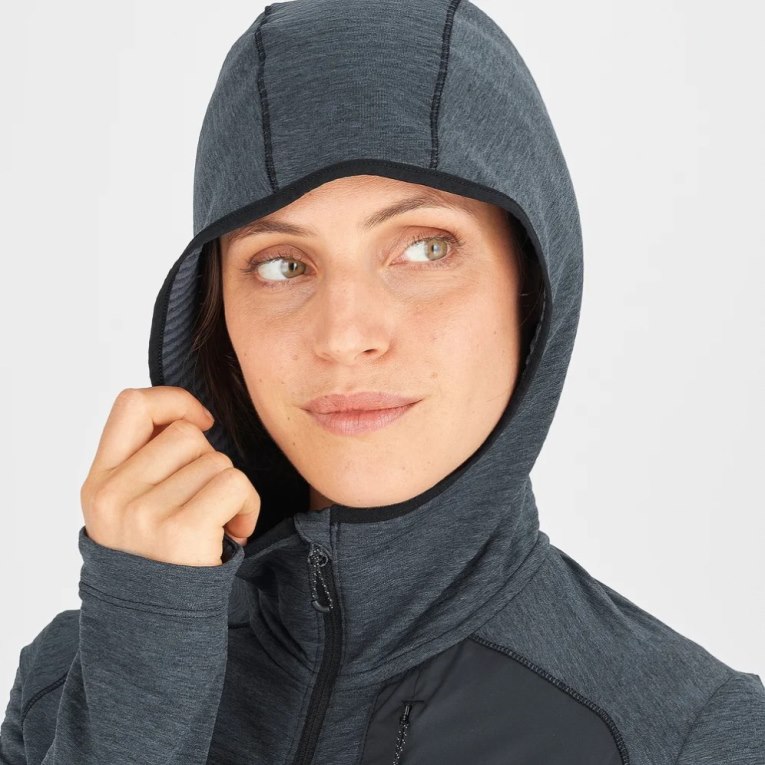 Black Salomon Essential Lightwarm Hooded Women's Jackets | PH 14975K